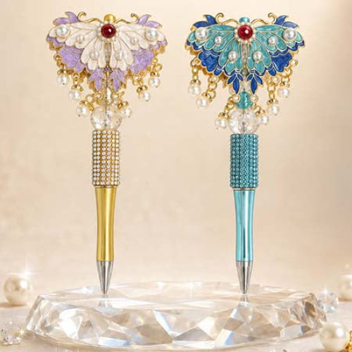 Iridescent Butterfly Tassel Handmade Pen