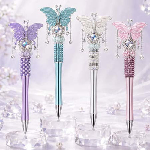 Iridescent Butterfly Tassel Handmade Pen