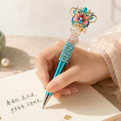 Chinese Style Spring Butterfly Handmade Pen